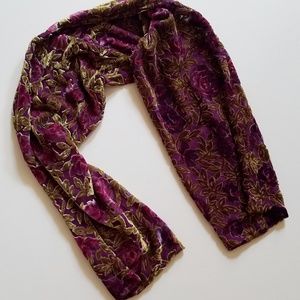Vibrant Velvet Floral Scarf
